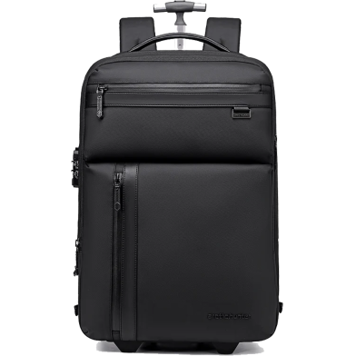 Arctic Hunter LG00860 Trolley Backpack 42-52L Convertible Rolling Suitcase 2 Wheels 1680D Nylon Water-Resistant image