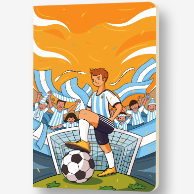 Argentina World Cup Football Team Notebook image