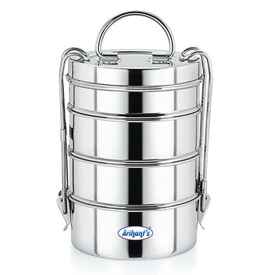 Arihant's Stainless Steel Traditional Four Compartment Tiffin Box image