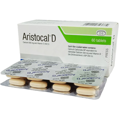 Aristocal D 500 mg 10's Strip Tablet image