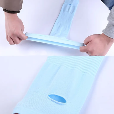 Arm Hand Sleeve 1 Pair Thumb Hole Shape UV Sun Protection Unisex Breathable Outdoor Sports Soft And Light Weight Opp Bag Packaging Slide 3