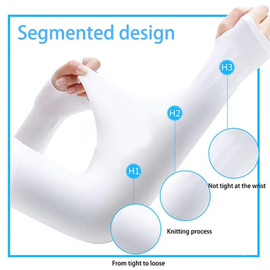Arm Hand Sleeve One Pair Thumb Hole Shape UV Sun Protection Unisex Breathable Outdoor Sports Soft And Light Weight Slide 5
