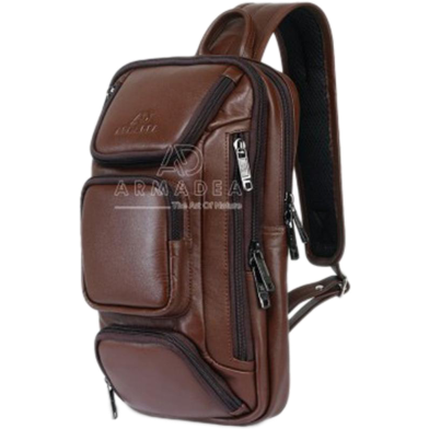 Armadea 5G 2 in 1 Crossbody Backpack For Document And Mini Laptop Carry Chocolate image