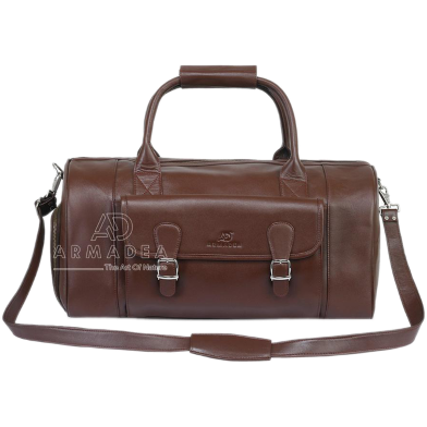Armadea Big Size Travel Bag with Shoe Compartment Chocolate image