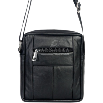 Armadea Biker Bag with Genuine Leather (Mini ) Black image
