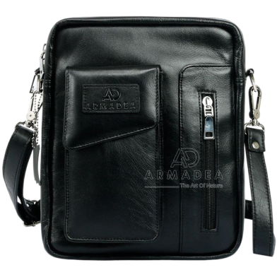 Armadea Exclusive Mobile Pocket with Messenger Bag Black image