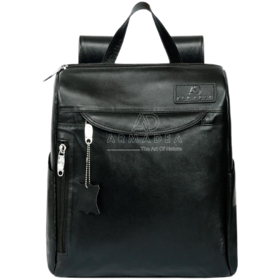 Armadea School Bag And Backpack for Ladies And Gents Black And Chocolate image