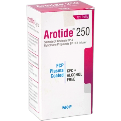 Arotide (25 Mcg, 250 Mcg)/Puff Inhaler 120 Metered Doses image