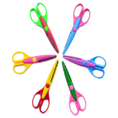 Art and Craft Zig Paper Shaper Scissor Set 6 Pcs image