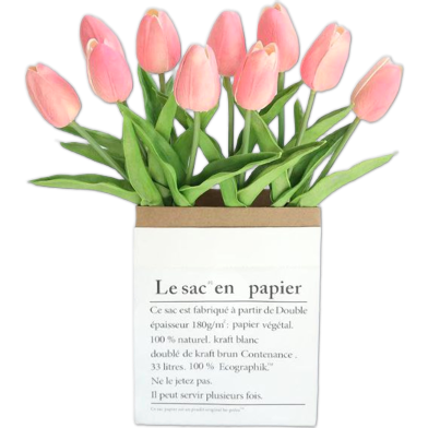 Artificial Flowers Tulips Home Decorations Real Touch Flowers White Tulip Bouquet For Bride Wedding Garden Party Decor 5Pcs image