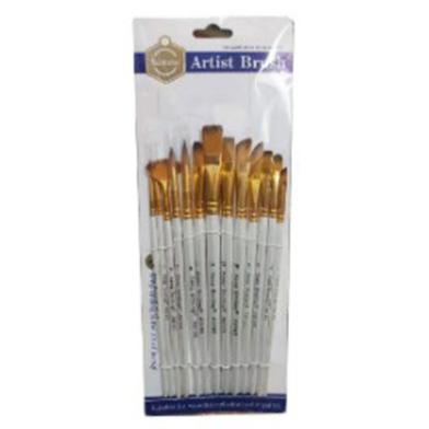 Artist Paint Brush- 12 Pcs (White) image