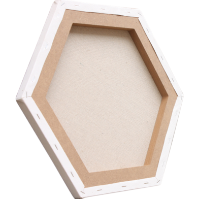 Artist Painting Canvas Hexagon Shape 10/10 image