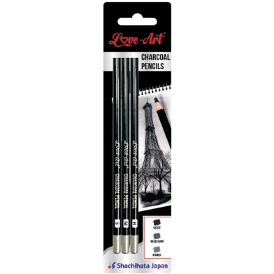 Artline Charcoal Pencils Pack of 3 image