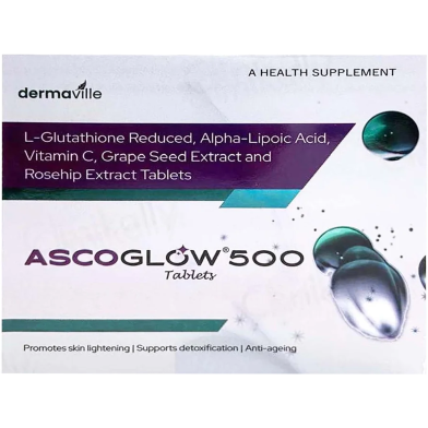 Ascoglow 500mg 10's Strip Tablets (3 Strips) image