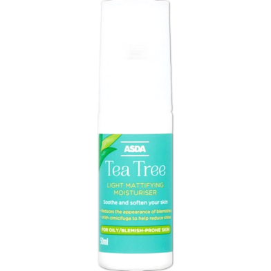 Asda Tea Tree Light Mattifying Moisturiser 50ml image