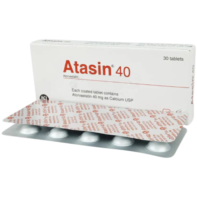 Atasin 40mg Tablet 10's Strip image