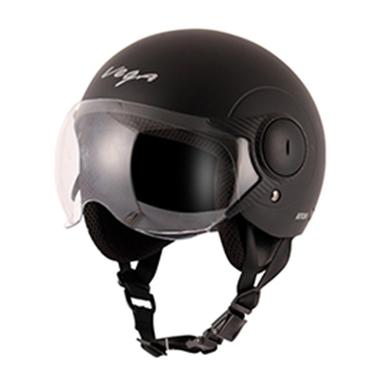 Vega Jeet Solid Black Half Face Bike Helmet image