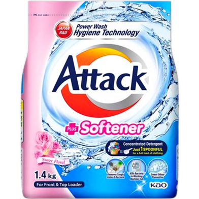 Attack Detergent Powder softener-1400gm image