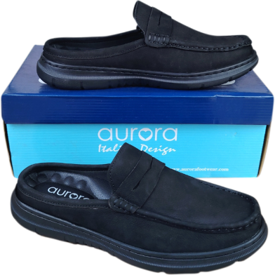 Aurora Men Premium Nu Buck Leather Half Loafer image