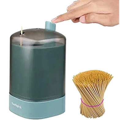 Automatic Toothpick Holder – One-Click Dispenser for Dining Table And Kitchen (Multicolor) image