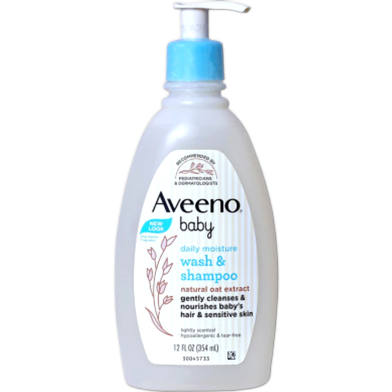 Aveeno Baby Daily Moisture Wash Shampoo 354ml image