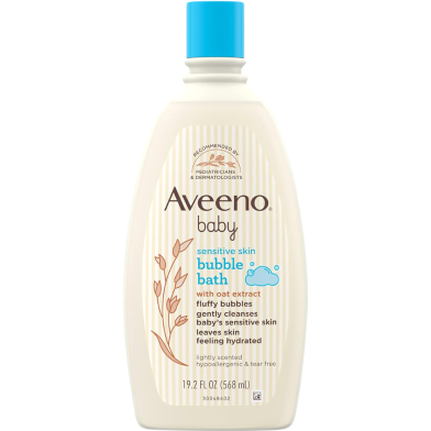 Aveeno Baby Sensitive Skin Bubble Bath 568ml image