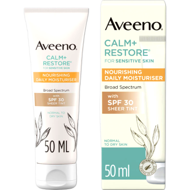 Aveeno Calm Plus Restore Nourishing Daily Moisturiser With Spf 30 50ml image