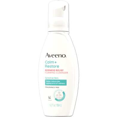 Aveeno Calm Restore Redness Relief Foaming Cleanser 180ml image