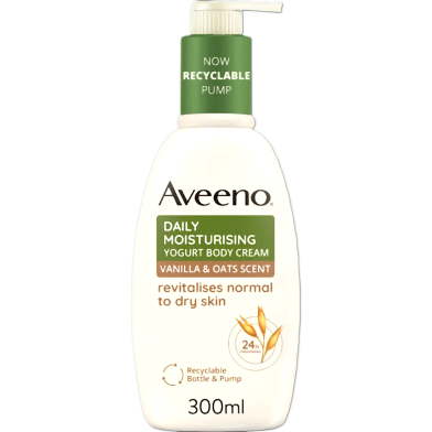 Aveeno Daily Moisturising Yoghurt Body Cream Vanilla And Oat 300ml image