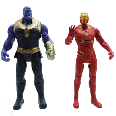 Avengers- Action figure Iron Man And Thanos Action Figure - 2Pcs Set (figure_cmarvel_drstrange) Mubco Captain Marvel And Doctor Strange image