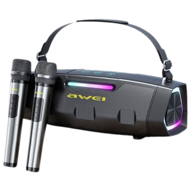 Awei KT28 Portable Karaoke Bluetooth Speaker With Dual Wireless Microphone image