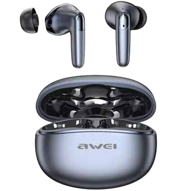 Awei T90 2 in 1 ENC Wireless Bluetooth Earbuds With Mic Noise Reduction Headphones image