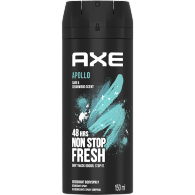Axe Apollo 48H Non Stop Fresh Deodorant Body Spray 150ml image