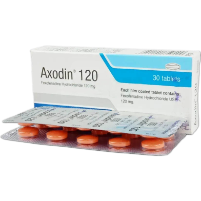 Axodin 120 Mg Tablet 10's strip image