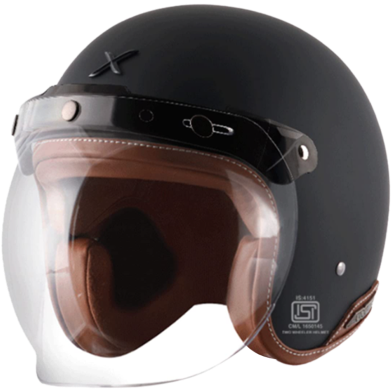 Axor Jeet Mate Black Half Face Bike Helmet image