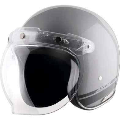Axor Retro Jet Sportz Open Helmet Gloss Athena Grey Black image