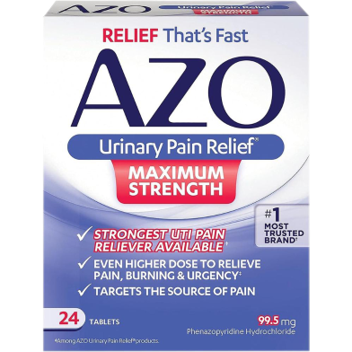 Azo Urinary Pain Relief Maximum Strength 24 Tablets -326948355 image