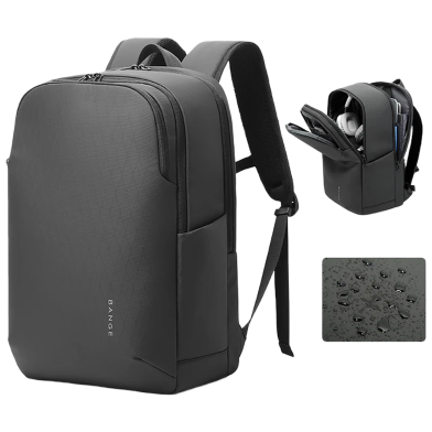BANGE Green New Large Capacity Daily 15.6inch Light Waterproof Business Laptop Men Backpack image