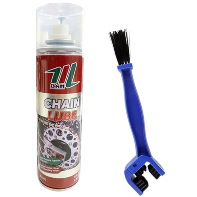 BAN Chain Care Combo Offer Chain Lube (1 Pcs) And Chain Cleaning Brush 1 Set image