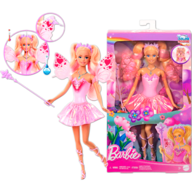 Barbie JCP76 Fantasy Fairy Doll With Color-Change Wings And Outfits, Ages 3 Plus image