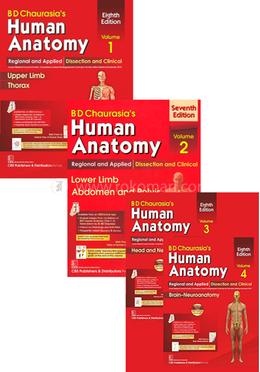 BD Chaurasia's Human Anatomy : Head and Neck, Brain-Neuroanatomy (Set of Vols 1, 2, 3 and 4)