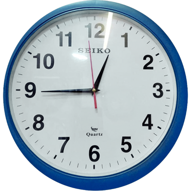 BEAUTYFULL STYLISH ROUND SHAPE Blue COLOUR WALL CLOCK image