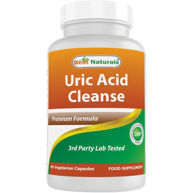 BEST NATURALS Uric Acid Cleanse Vitamins for Men and Women-90 Veggie Capsules image
