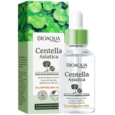BIOAQUA Centella Asiatica Soothing Repair Facial Serum Nourish Oil Control Anti-Acne Face Skin Care 30ml image
