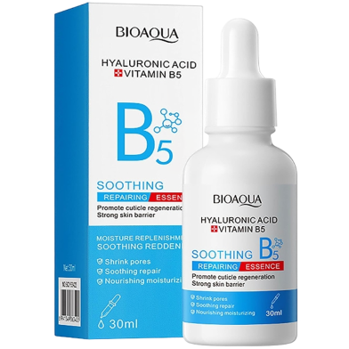 BIOAQUA Hyaluronic Acid Vitamin B5 Soothing Repair Face Essence Moisturizing Facial Skincare Shrink Pores 30ml image