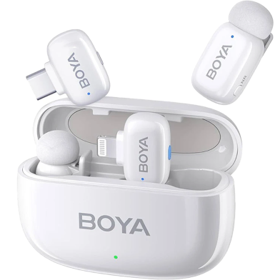 BOYA Mini-13 Wireless Microphone for Android and IOS - White image