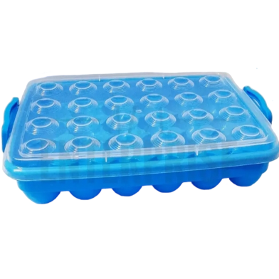 BP Egg Tray Large, 24 Eggs Dispenser Holder Eggs Storage Container Plastic Box Large 2 Dozen (Any Color) image
