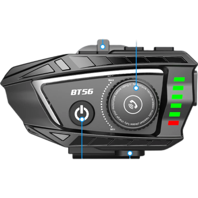 BT56 Bluetooth 5.4 Motorcycle Helmet Headset 500mAh Battery Waterproof RGB Light image
