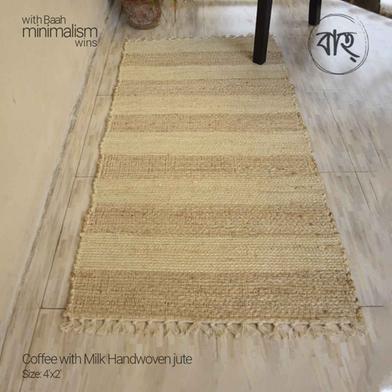 Baah Coffee With Handwoven Jute Rug 4x2 ft image