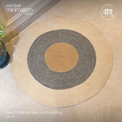 Baah Coffee with Milk Jute Round Rug image